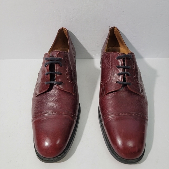 TED LAPIDUS Paris Men\'s Rust Textured Oxford Shoes Size 9 Leather Lace Tie main image 11